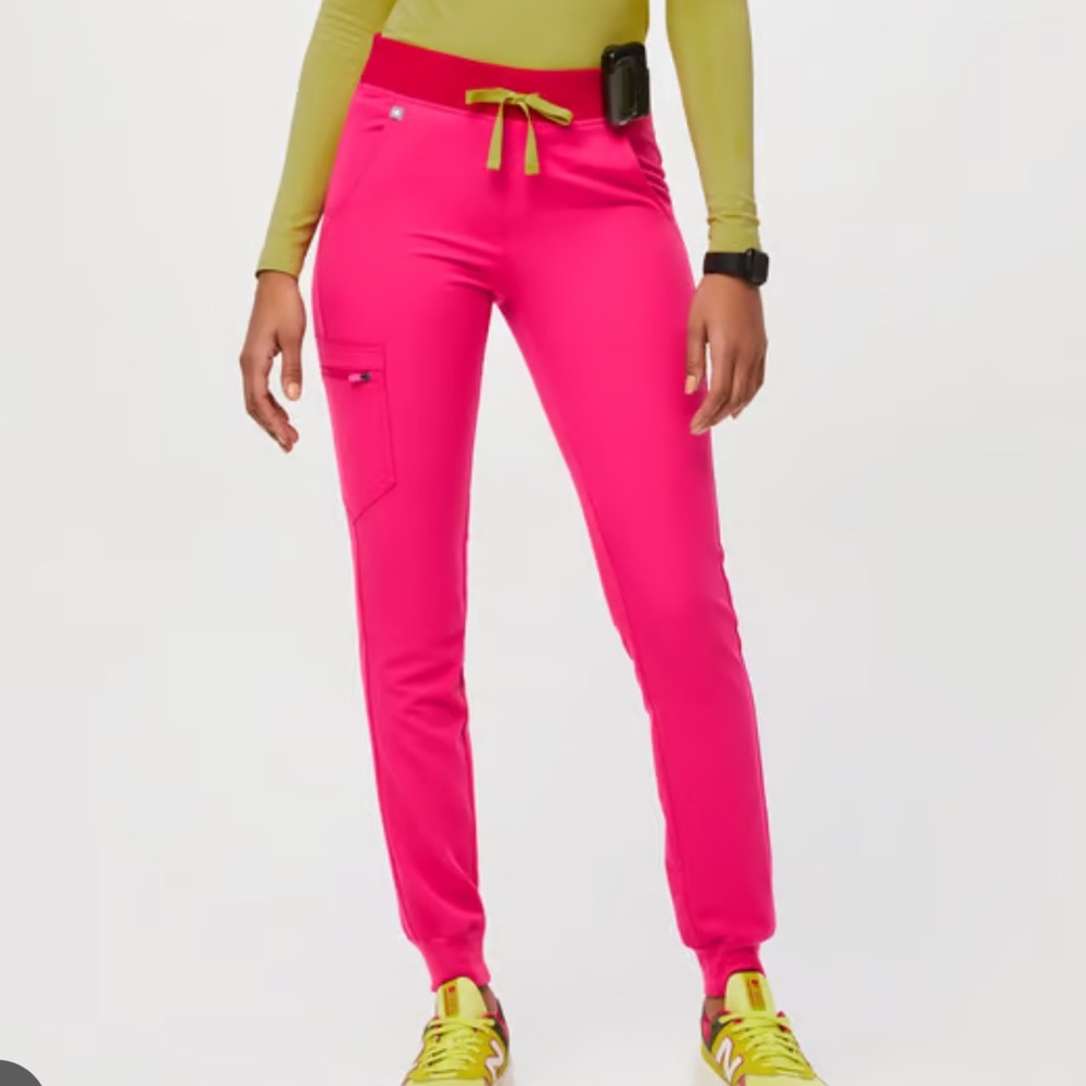 FIGS Shocking Pink High Waisted Zamora Joggers XSP